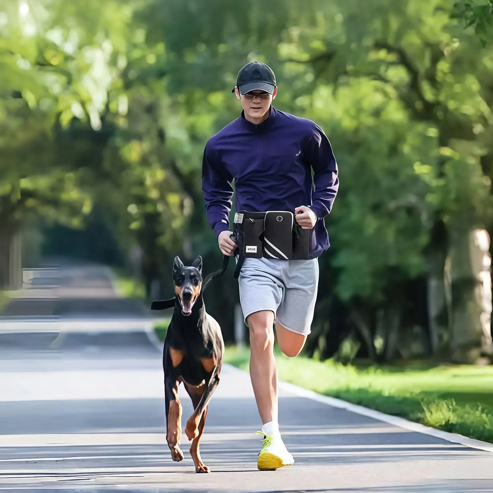 

Fanny Bag Pet Leashes Waist Bag With Storage Multi-Functional Lightweight Ergonomic Reflective Gear For Camping Training Outdoor