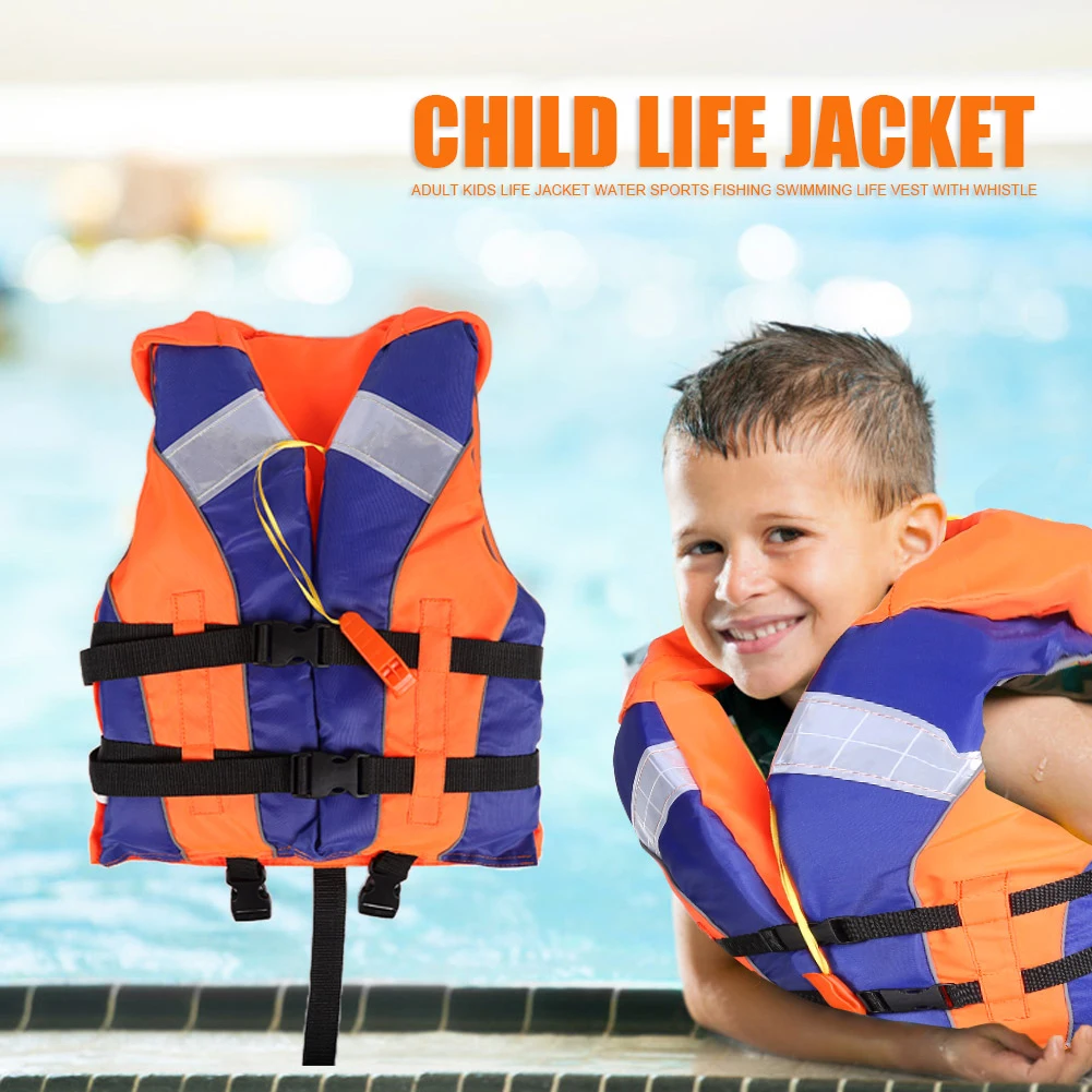 Hot Sale Life Vest 210D polyester Adult Kids Life Jacket Water Sports Surfing Fishing Swimming Life Vest with Whistle view 3