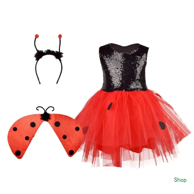 

Dropship Child Lady Bird Dress up Costume for Girl Cosplay Christmas Halloween Dress up