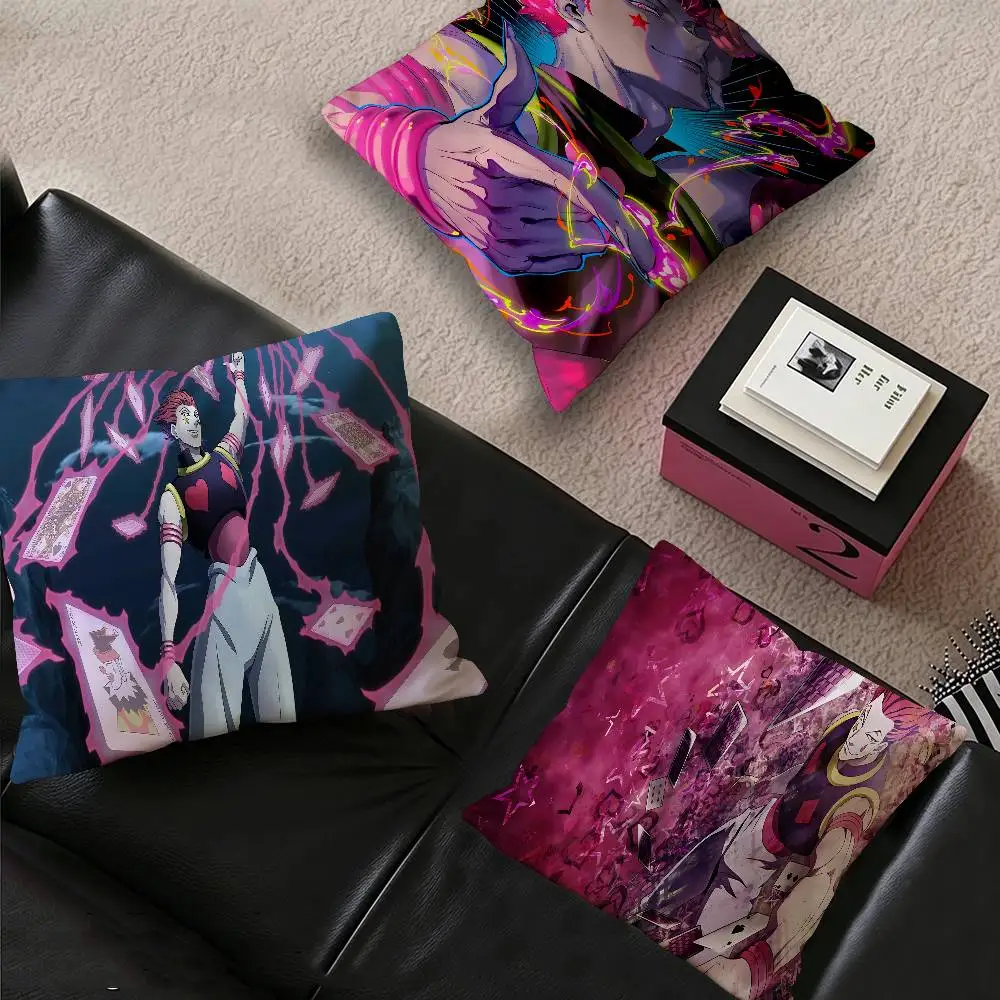 Manga Hunter-Hunter Hisoka Cushion Cover Pillowcase Upholstery Sofa Throw Pillow Home Decor Pillowcas