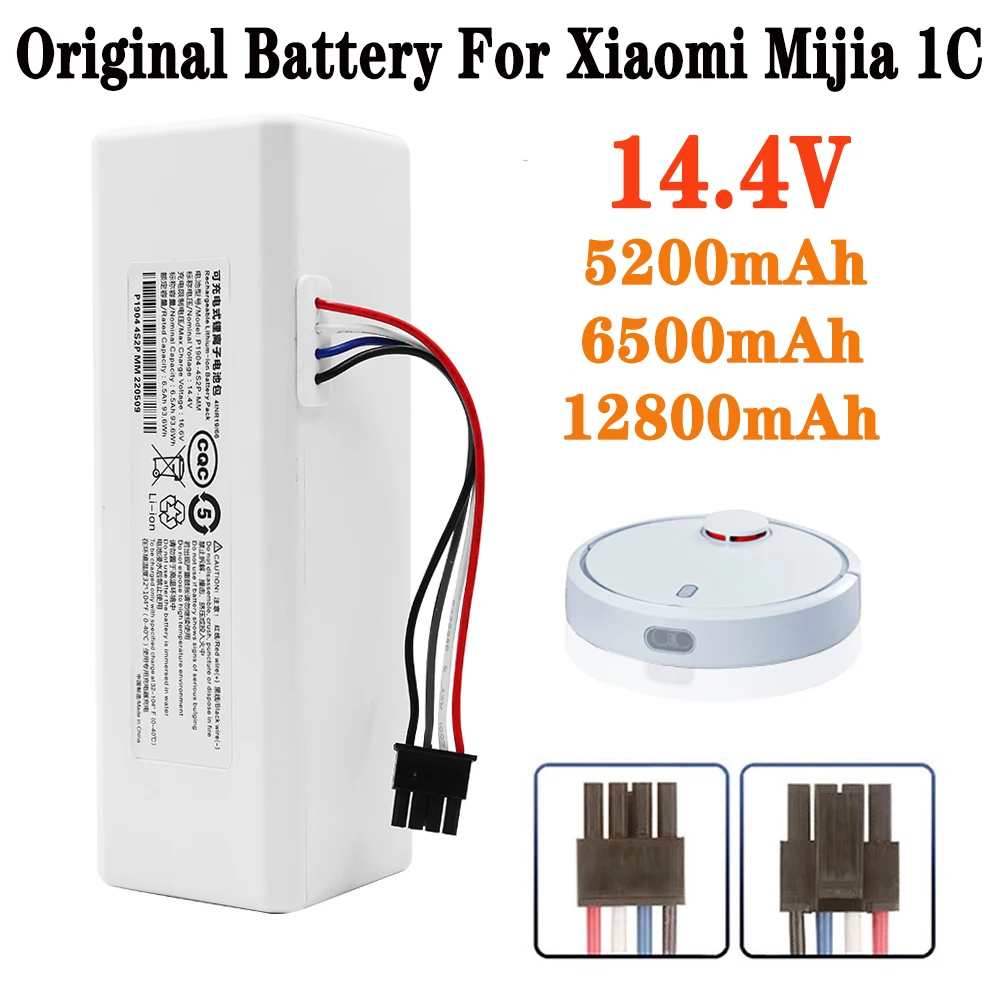 

For Xiaomi Mijia 1C STYTJ01ZHM Robot Vacuum Cleaner Battery Pack 14.4V 6500mAh P1904-4S1P-MM Rechargeable Li-ion Batteries