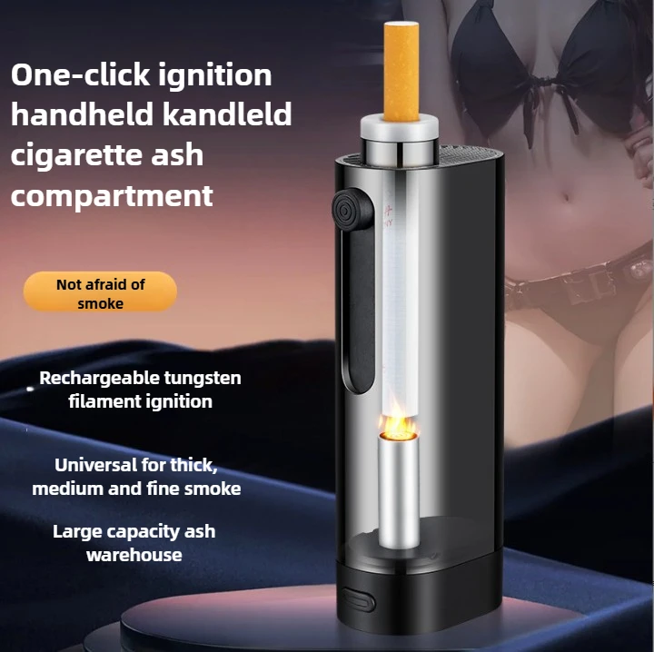 

Anti-Spill Car Ashtray - Smoking Accessory with Easy One-Click Lighter | Convenient No-Spill Design for Vehicle Use