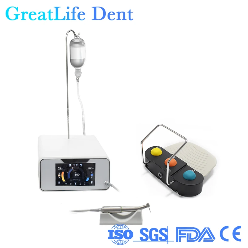 

GreatLife Dent Implant Motor Touch Screen Ai Implant S Pro Implant Dental Implant Motor With 20:1 Fiber Contra Angle