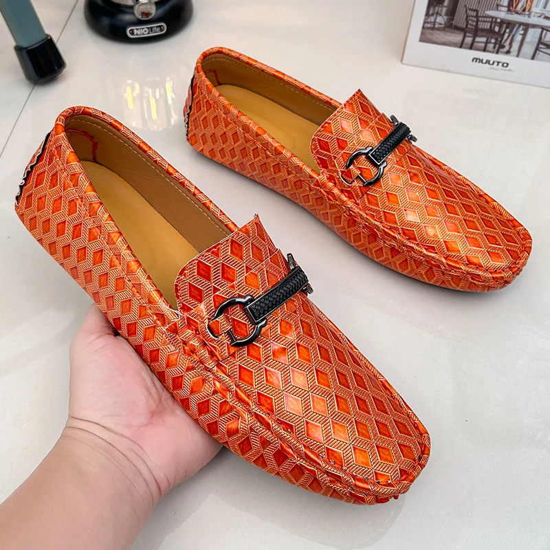 

YRZL Handmade PU Leather Loafers Men Shoes Design Loafers Man Comfortable Slip on Men Loafers Size 48 Moccasins Driving Shoes