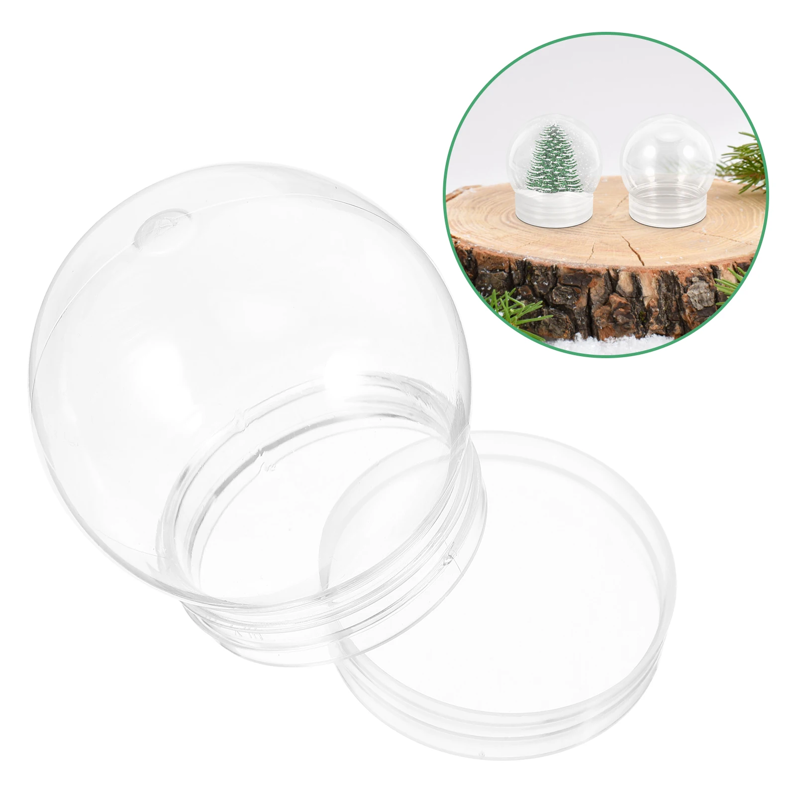 

10 Pcs Snow Globe Accessories Kids Craft Globes Christmas Tree Decorations Make Your Own Plastic for DIY Crafts