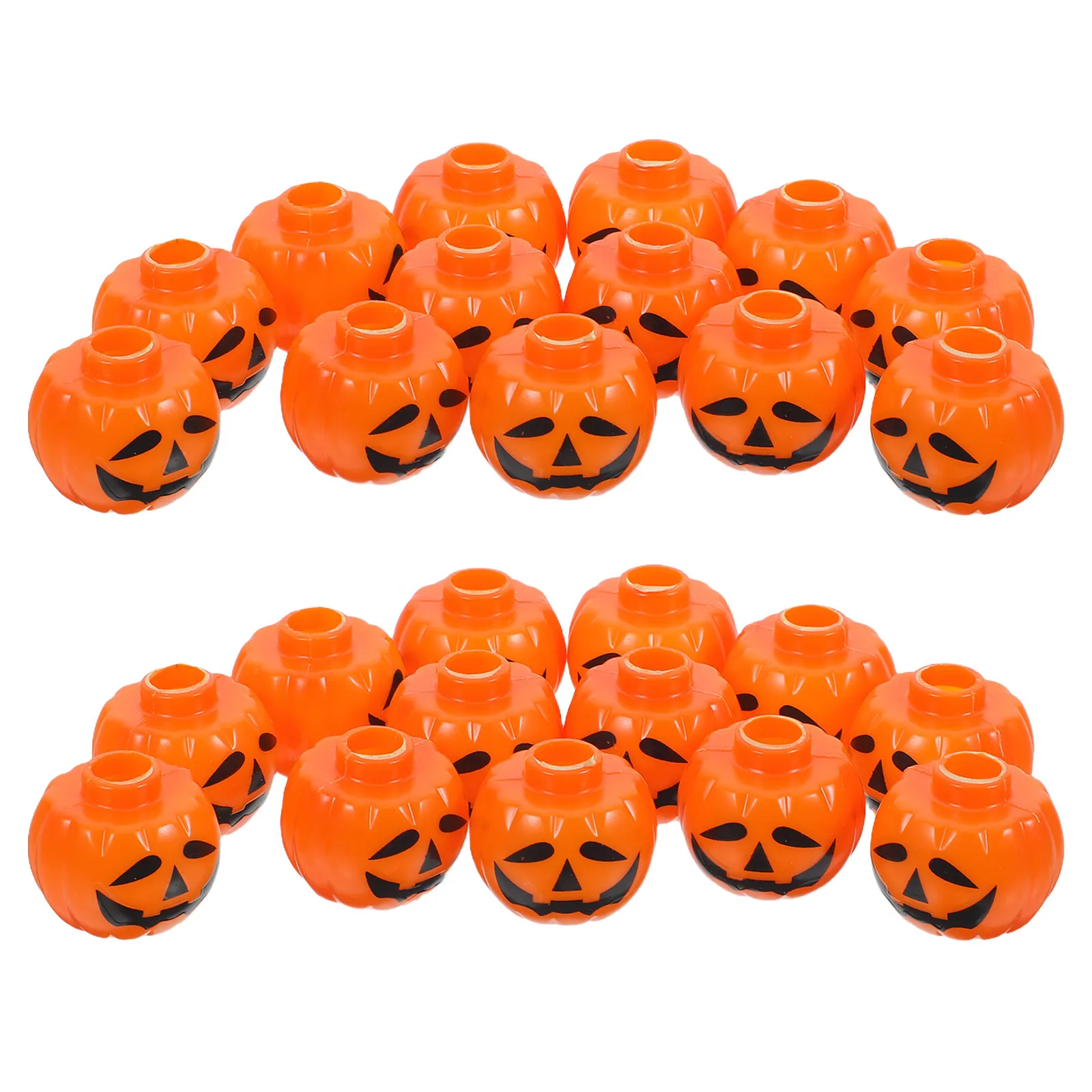 50Pcs Plastic Pumpkin Shaped Light Cover Mini for 5Mm LED String Lights Decorative Bulb Cover Halloween Party Lighting