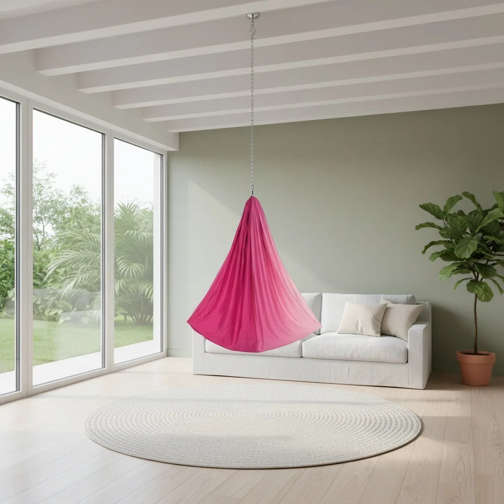 Sensory Swing Double Layer Comfortable Indoor Swing Stretch Resistant Swing Hammock Holds up to 200 lbs for Children Use view 4