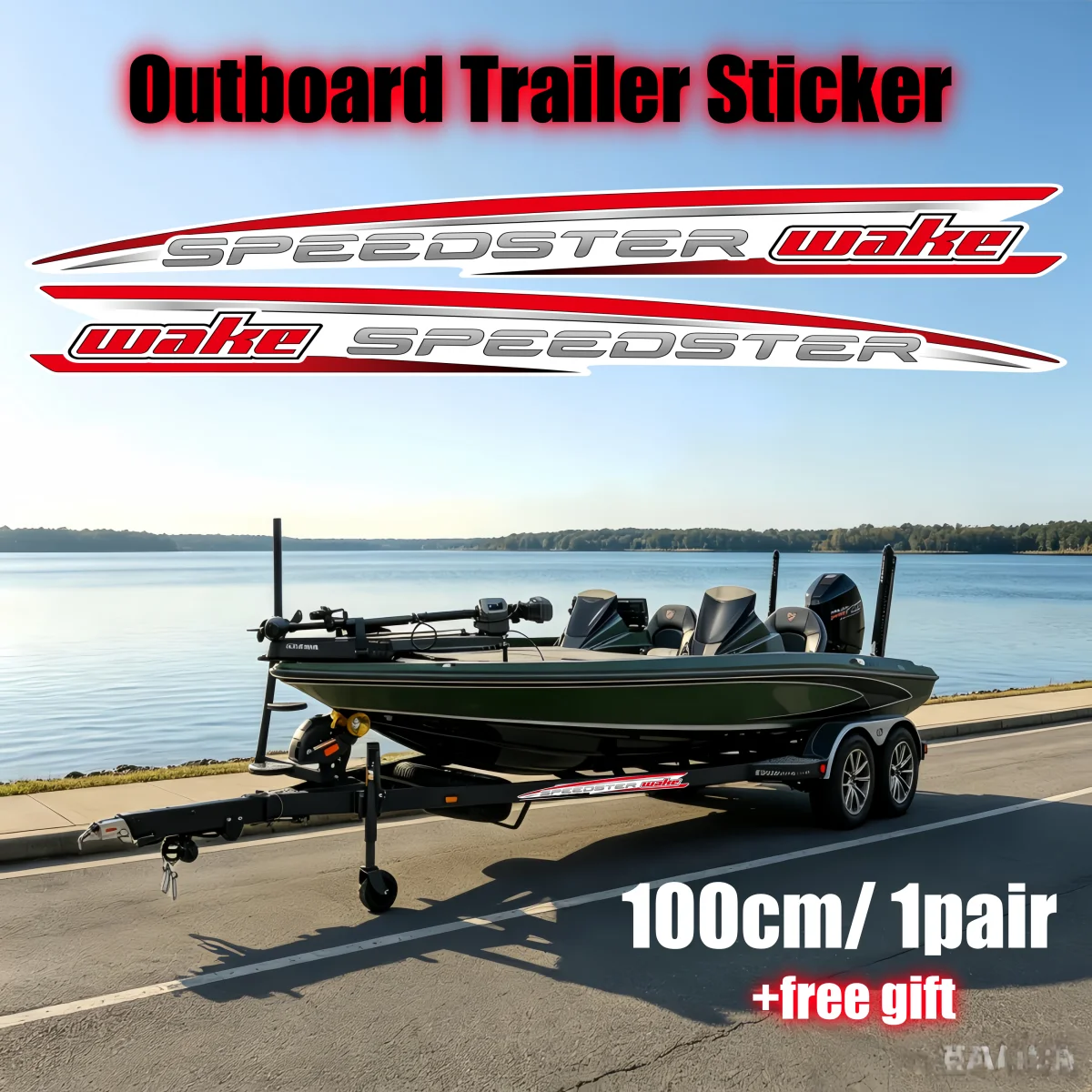 Outboard Trailer Sticker Luya Boat Frame Track Decal Speedster Tail Waterproof Sticker Mercury SxR ST Ultra160 160l X310