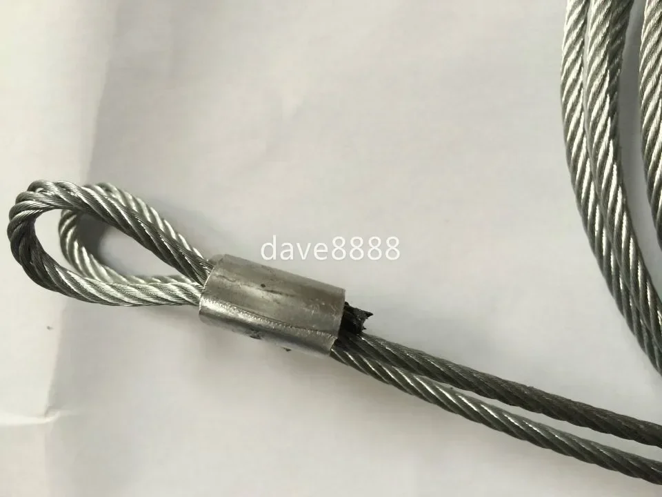 2.5mm Ideal Security SK7112 Garage Door Extension Lift Cable  Galvanized Steel Braid Cables Torsion Spring Lifting Wire Rope