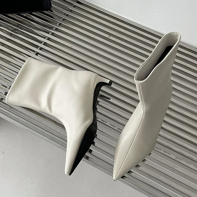 

High Quality Women Shoes Fashion Pointed Toe Ankle Boots Ladies Slim Short Shoe Autumn Low Heels Party Dress Pumps Zapatos Mujer