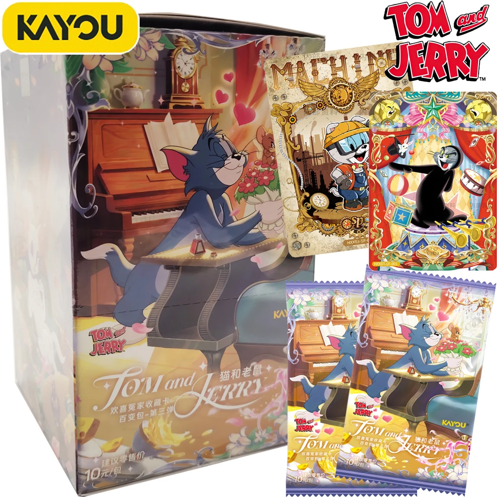 

KAYOU Official Classic American Animated Tom and Jerry Collection Cards Cartoon Q-version Characters Rare Limited Card Fun Gifts
