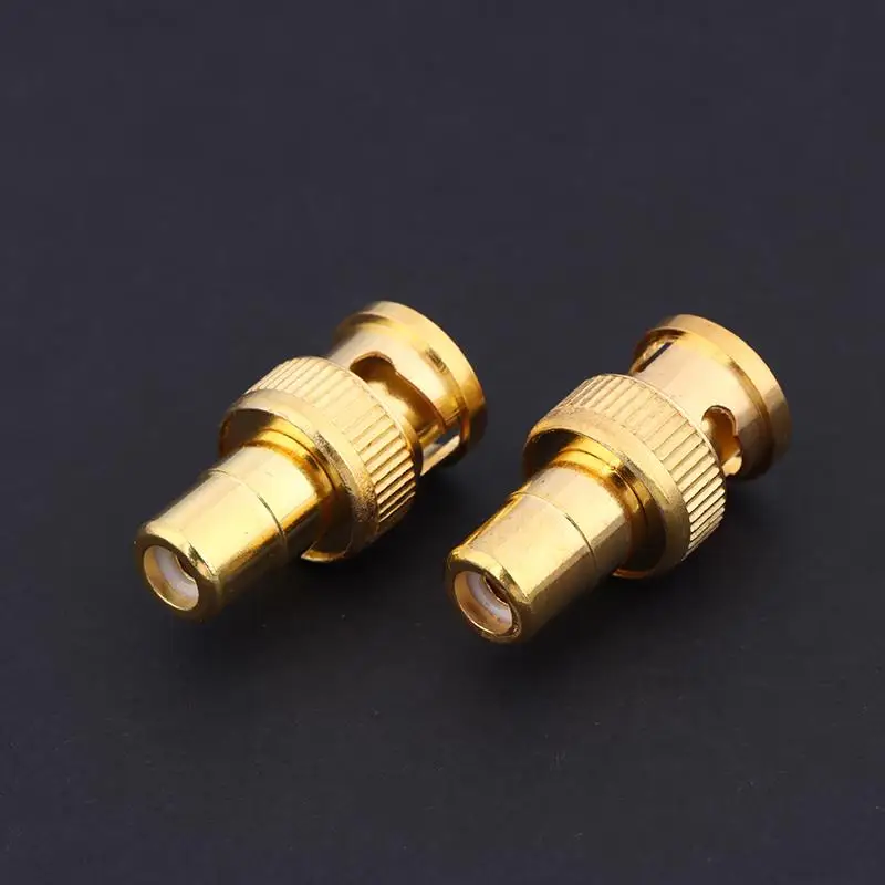 Video Audio AV Cables BNC Male To RC Female Adapter 75ohm Gold Plated Connector BNC Male To RC Female