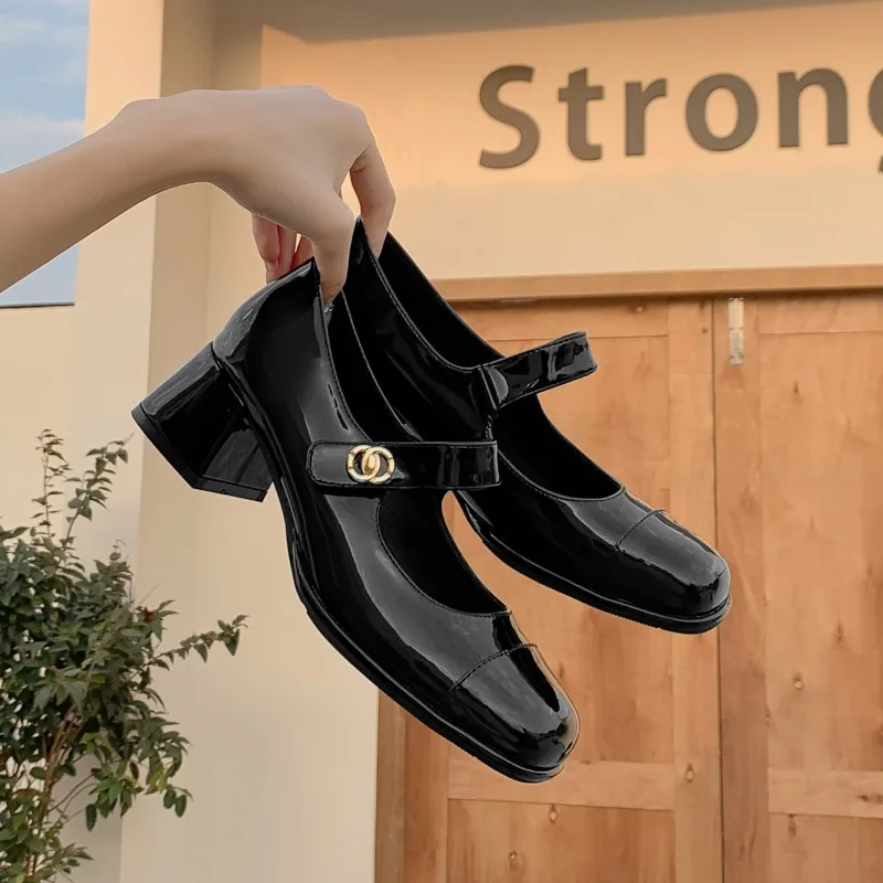 Designer Women's Shoes Mary Jane Shoes Spring Thick Heels High Heels for Women Fashion Shoes Elegant Women Shoe Zapatos De Mujer
