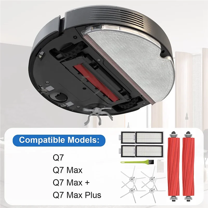 

Аксессуары A24R для запасных частей Roborock Q7 Max Plus / Q7 Max / Q7 / Q7 Plus, комплект щеток, фильтры, робот-пылесос