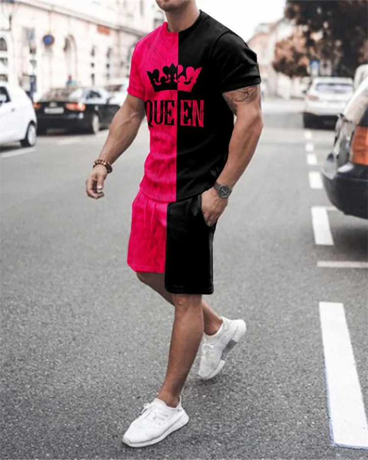 Conjuntos de roupas de camiseta shorts streetwear masculino conjunto novo verão camuflagem impressão 3d agasalho masculino roupas de grandes dimensões