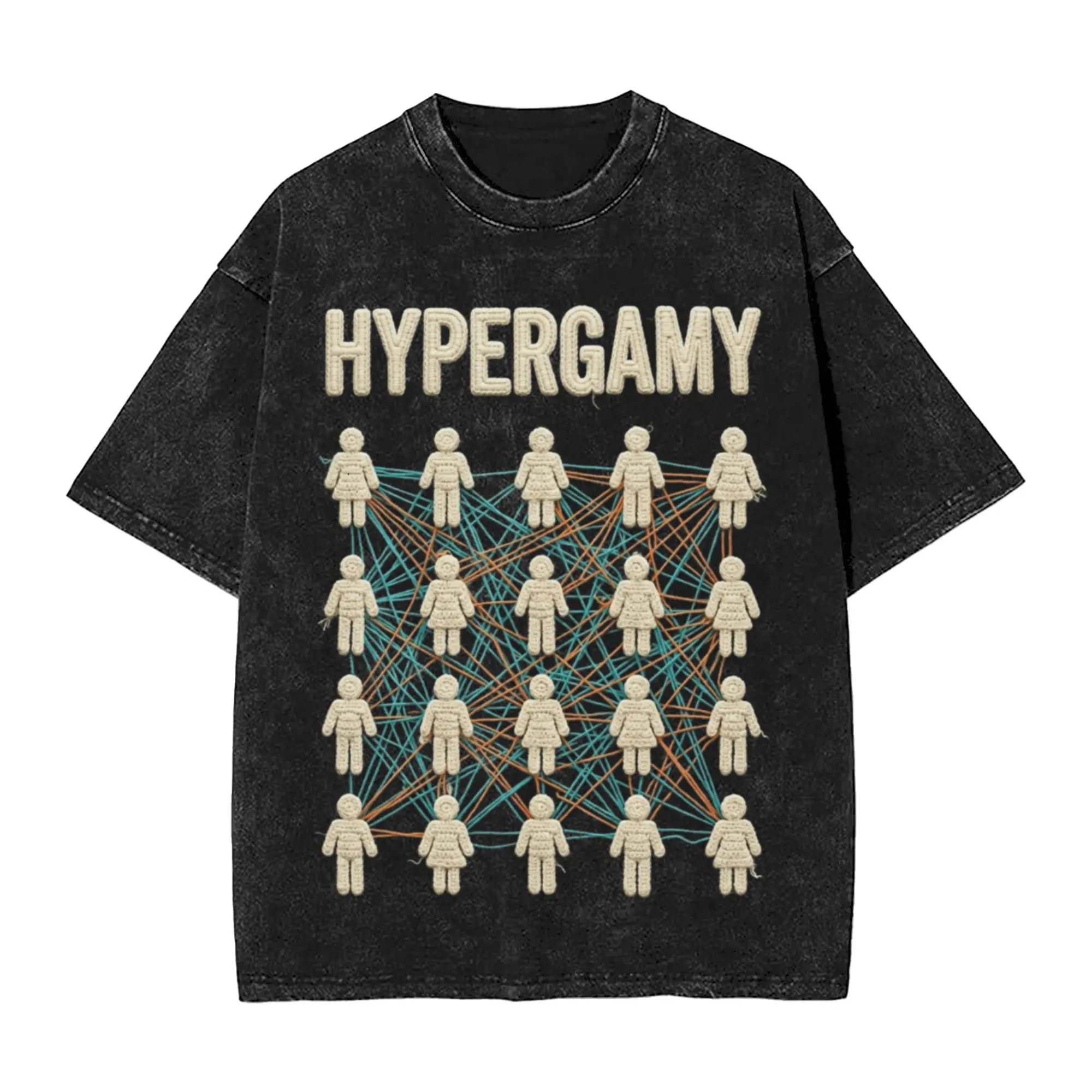 Priting Hypergamy Chart Vintage Washed T Shirt Men Cotton Short Sleeve  O-neck Summer Tops Shirts