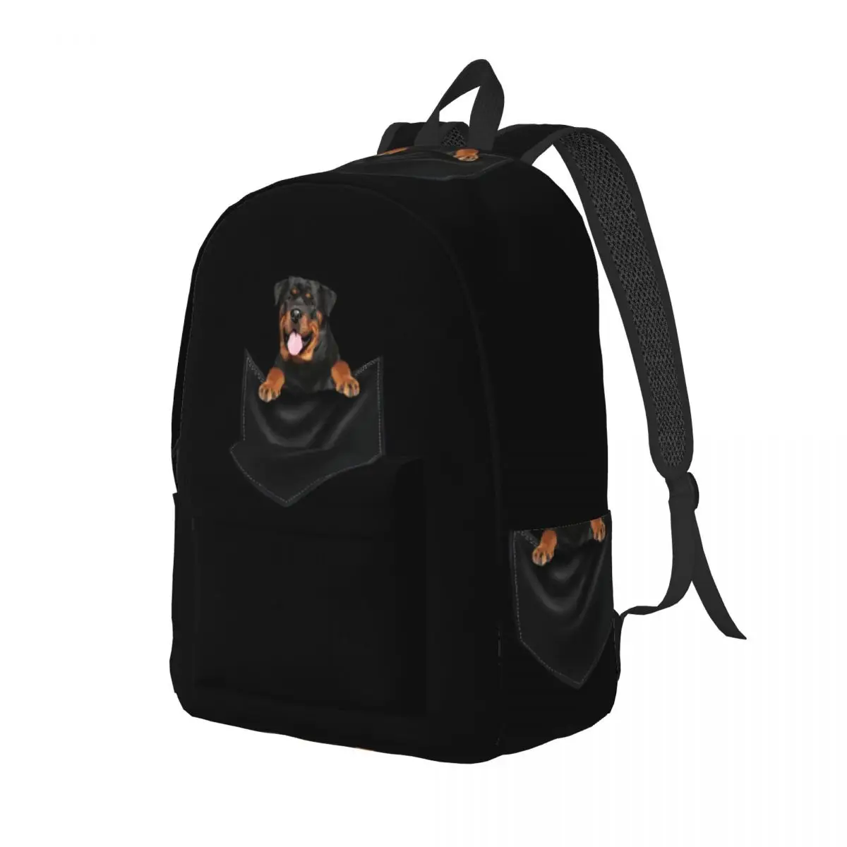 

Rottweiler Dog Backpack Daypack Large Capacity Kids BookBag School Bag Shoulder Bags for Men Women
