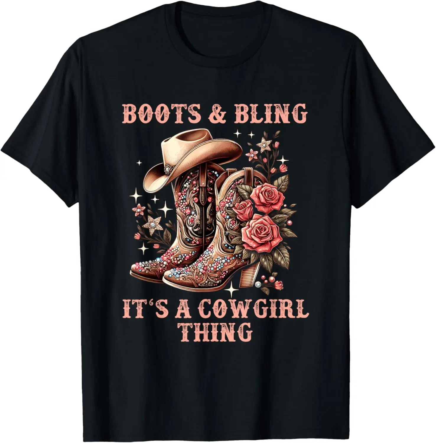 Cowgirls Kids Cowboy Boots And Bling Its A Cowgirl Thing T-Shirt