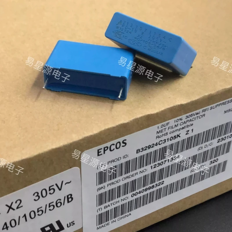 EPCOS Safety Standard Thin Film Capacitor 305VAC 1UF 1.0UF 105 305V Original Pin Distance 27.5MM