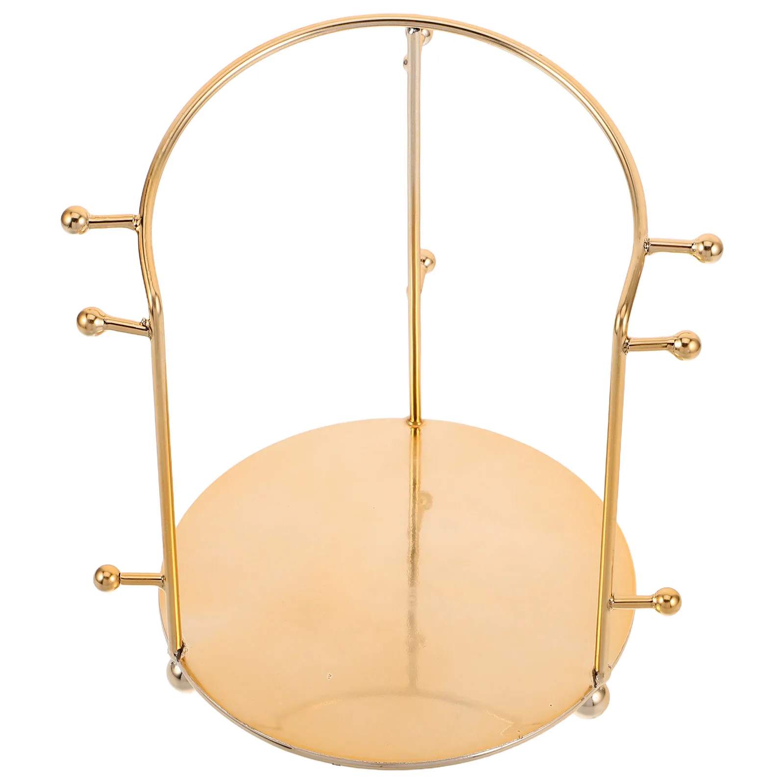 Golden Crown Display Stand Elegant Matte Finish Stable Structure Bridal Headdress Organizer Tiara Hair Accessories Jewelry