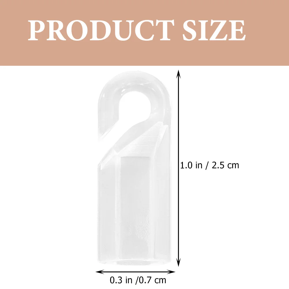 

24pcs Curtain Rod Accessories Vertical Blind Wand Tip Hook Plastic Replacement Hanger Parts Tilt Rod Hook Caps Sleeve