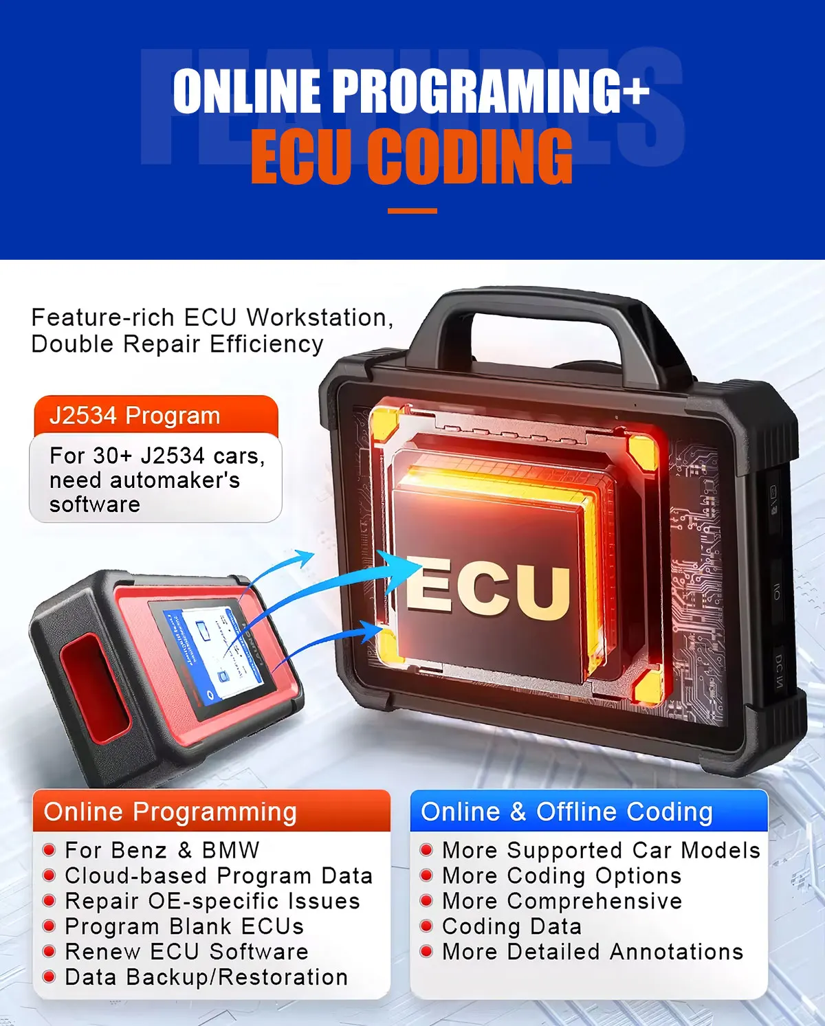 Advanced Launch X431 Pad Vii Elite Pad7 Link with Smartlink c Vci for Accurate Efficient Vehicle Ecu Programming Diagnostic Tool