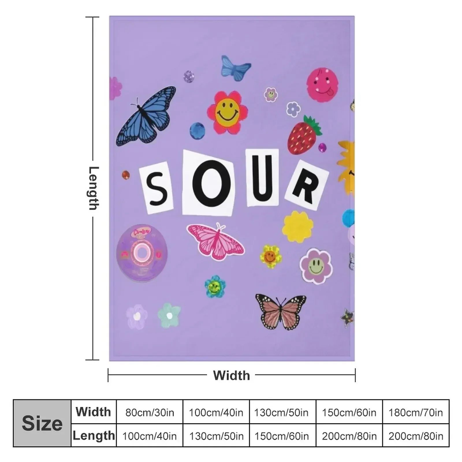 Sour all stickers Throw Blanket Loose halloween Thins Blankets For Sofas Blankets