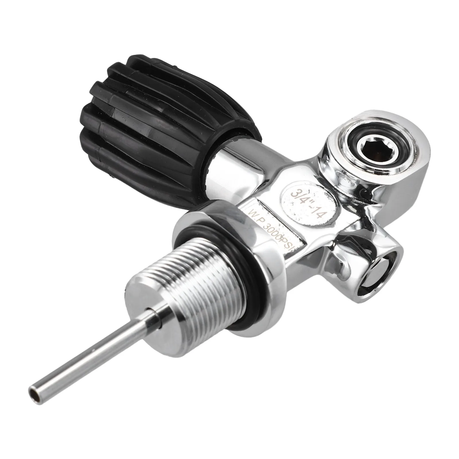 chrome-plated-scuba-valve-4500-psi-rated-for-diving-cylinders-with-reliable-sealing-and-pressure-relief-design