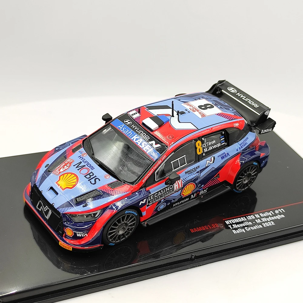 دييكاست IXO 1/43 مقياس هيونداي I20 N Rally1 # 8 نموذج سيارة مصنوع من خليط معدني لعبة هدية تذكارية لعرض الحلي #2