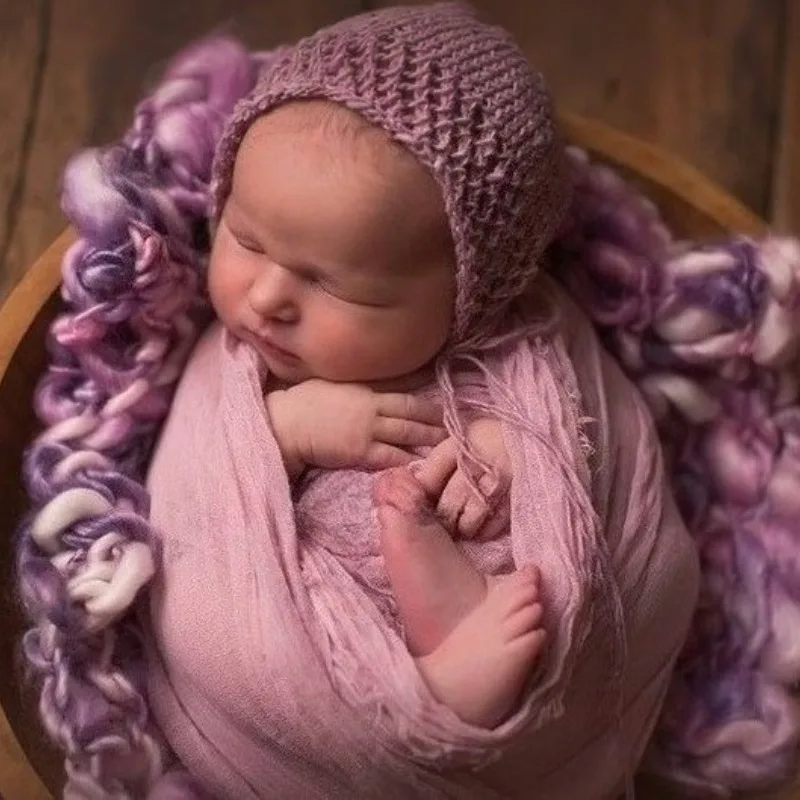 Soft Stretchy Newborn Wrap Single Cheesecloth Photography Prop, Breathable Baby Swaddle for Posing, Photo Studio Essential