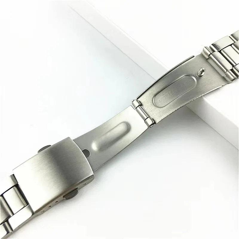 Spot Diver Three Beads Stainless Steel Strap Airplane Buckle Strap Watch Accessories 18 20 22mm Frosted Strap