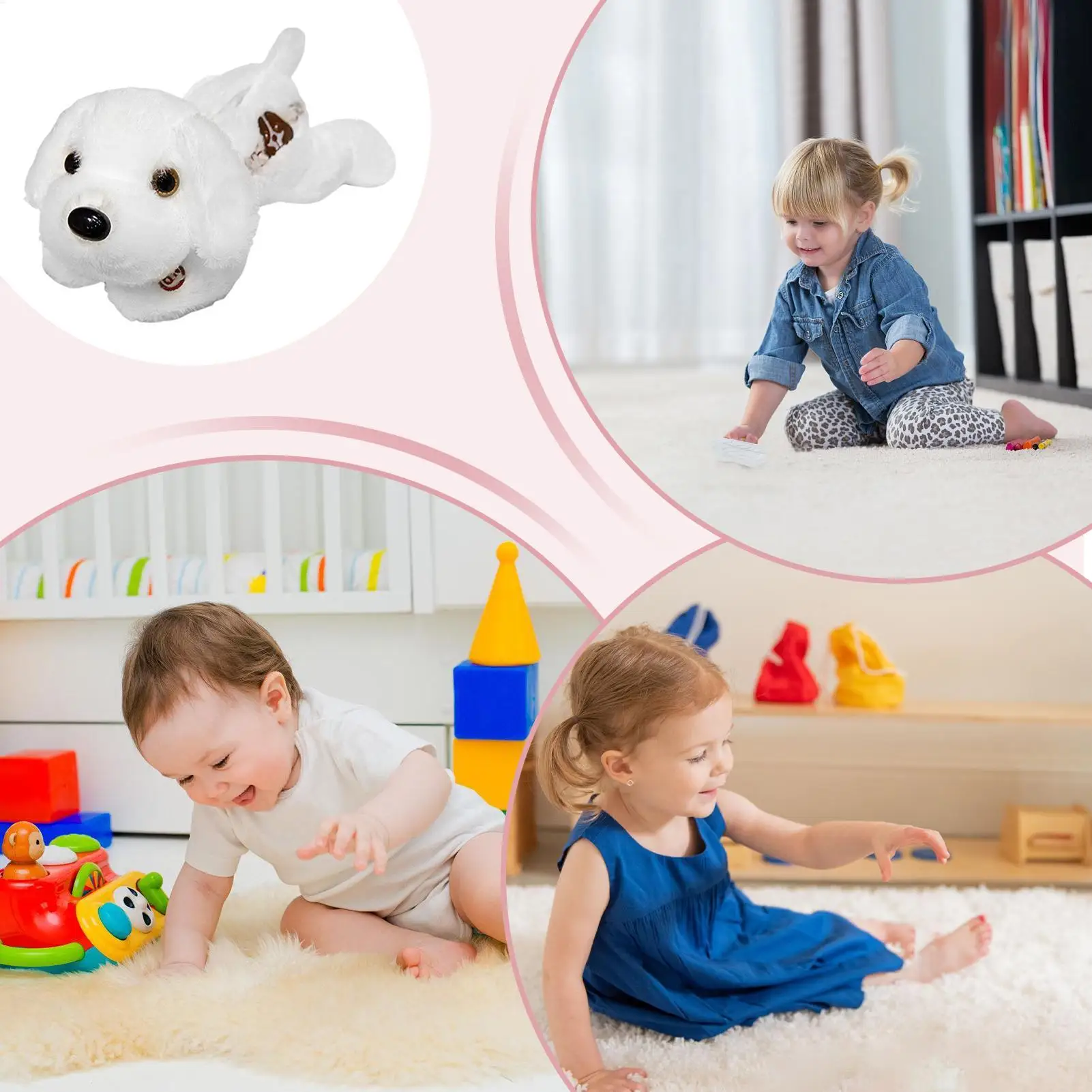 Peluche Luminoso a Forma di Cucciolo, Luce Notturna Creativa da 14 Pollici, Adorabile Giocattolo LED Morbido per Bambini