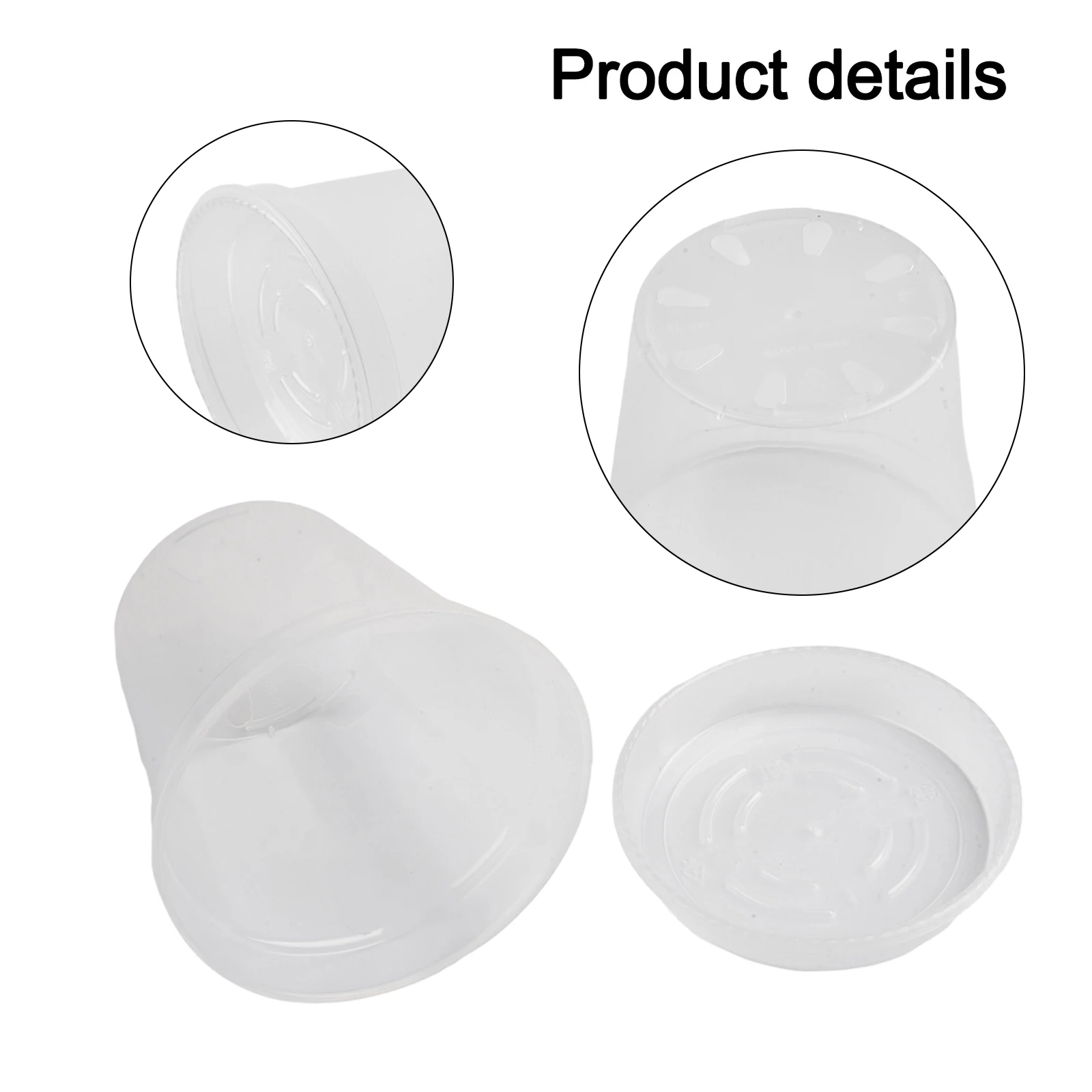 Effective Drainage Clear Nursery Pots Perfect For Monitoring Plants Lightweight Design Multiple Drainage Holes