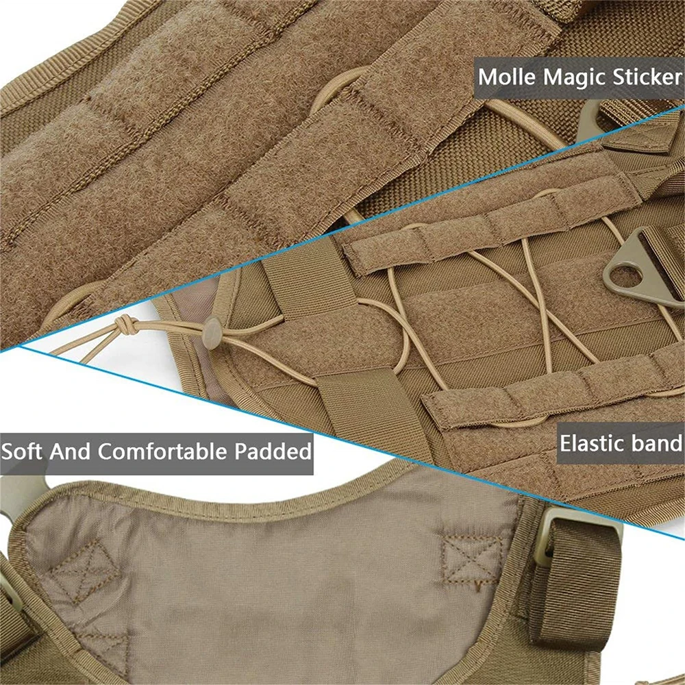 Tactical Dog Harness for Large Pet Harness No-Pull Service Vest Adjustable Military Dog Vest for Training Hunting Walking - view 6