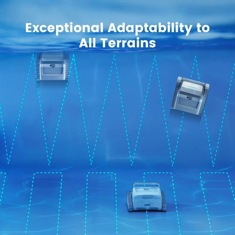 SMOROBOT Pool Cleaning Robot, Cordless Robotic Pool Cleaner for Inground Pools, 150 Mins Runtime, Advanced Brushes