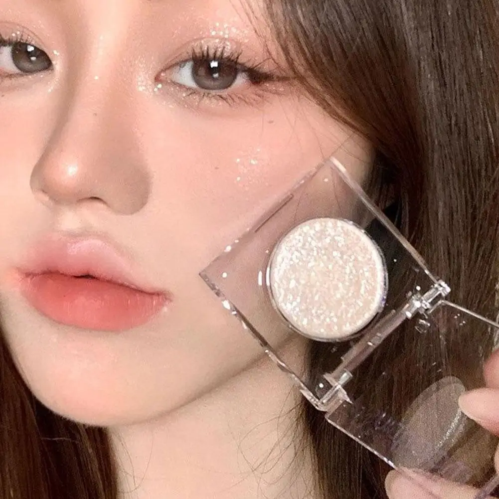 Fard à paupières à paillettes, maquillage éclaircissant pour les yeux, palettes scintillantes imperméables, ombre à paupières monochrome, surligneur pigmenté, cosmétiques