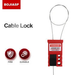 Mini Safety Adjustable Cable Lockout 1.5mm 500mm Slim Stainless Steel Wire for Industrial Equipment Energy Locked Out