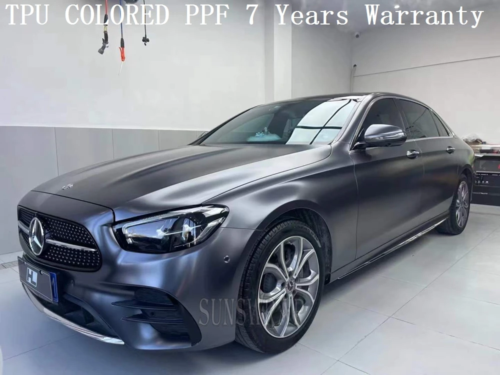 

Electric Deep Gray TPU PPF Paint Protection Film Self Healing Auto Bra Vinyl Wrap Invisible Scratches Shield Sheet 5x52ft/roll