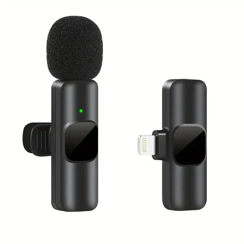 K9 Portable Microphone Mini Lavalier Audio Video Recording Mini Lapel Mic Wireless Microfone for iPhone ipad TypeC Phone 3.5MM