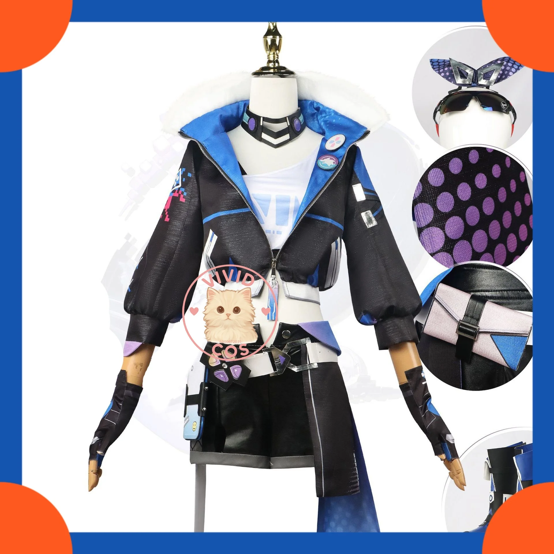 

Honkai: Star Rail Silver Wolf Game-style Female Cosplay Costume Complete Outfit Two-dimensional Role-playing As Game Characters