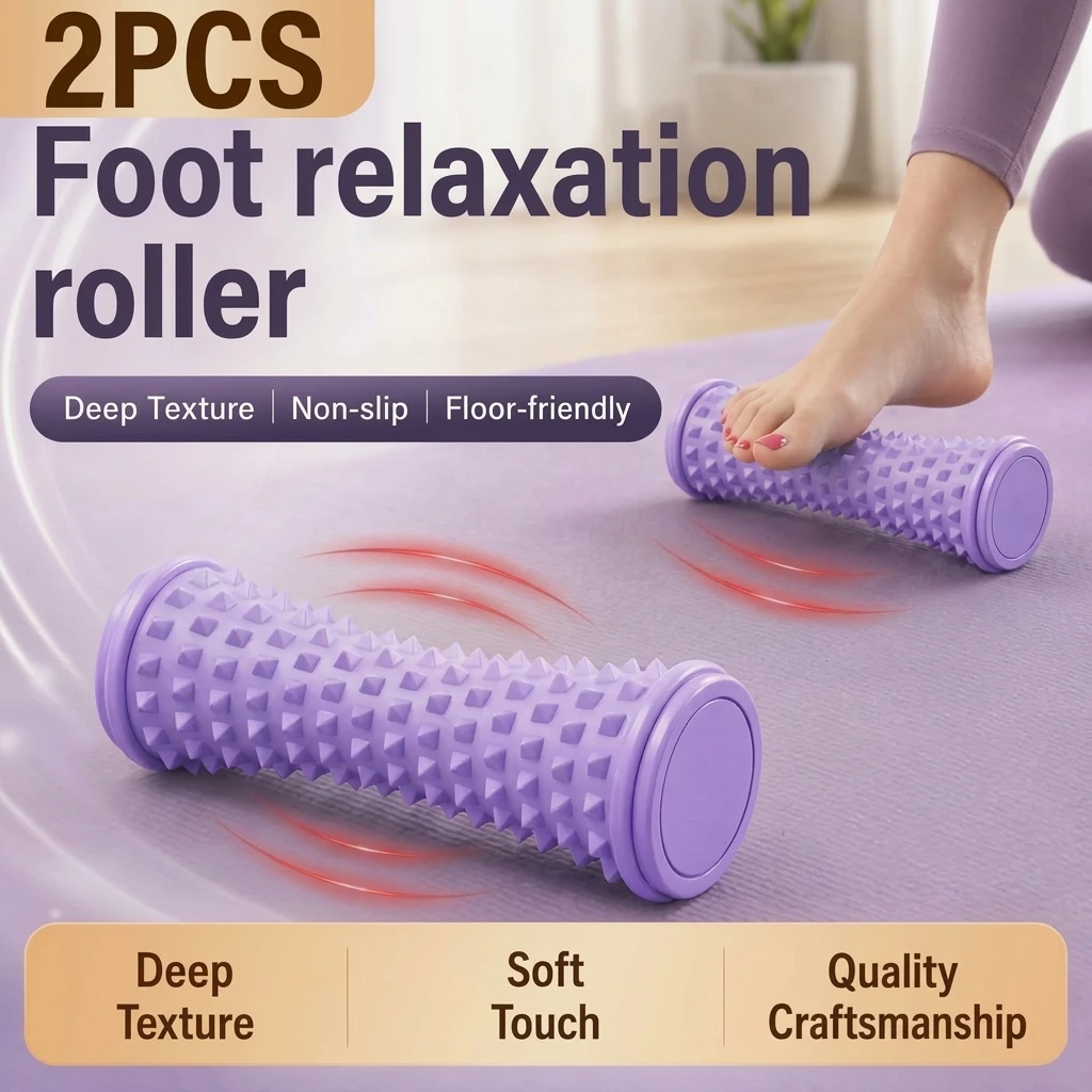 Foot Massager Massage Roller Yoga Massage Ball Plantar Fascia Roller Muscle Relaxation Care Plastic Manual Foot Massager Rollers