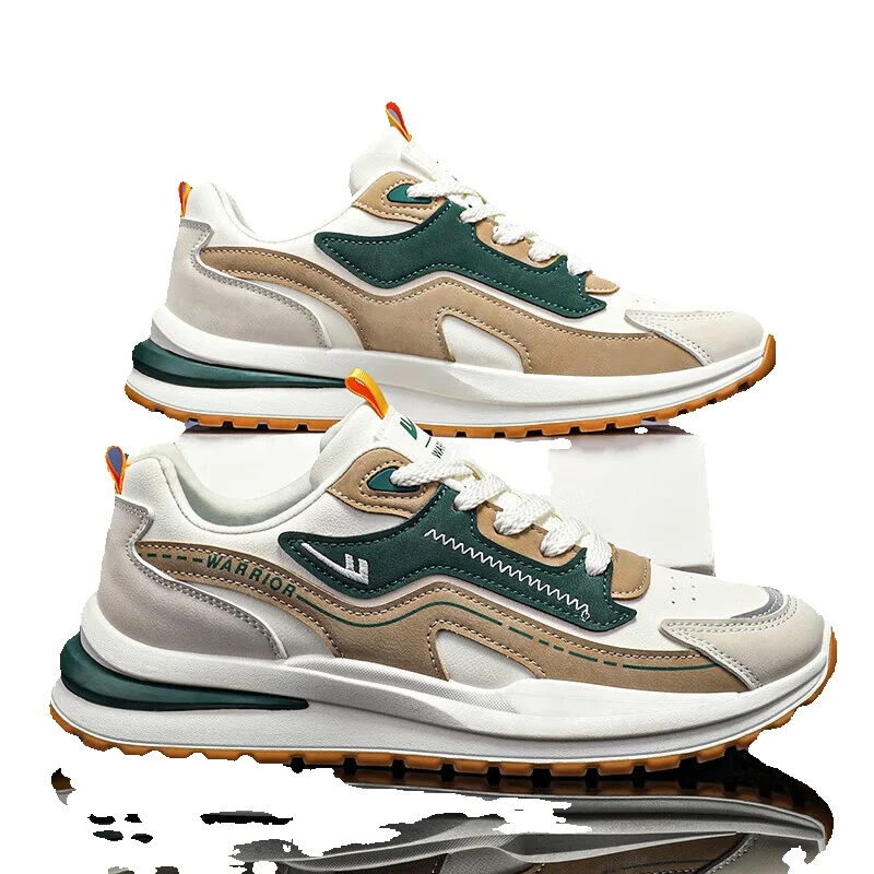 Men's Running Shoes Lightweight Soft Sole Leather Trainers_voghion.com