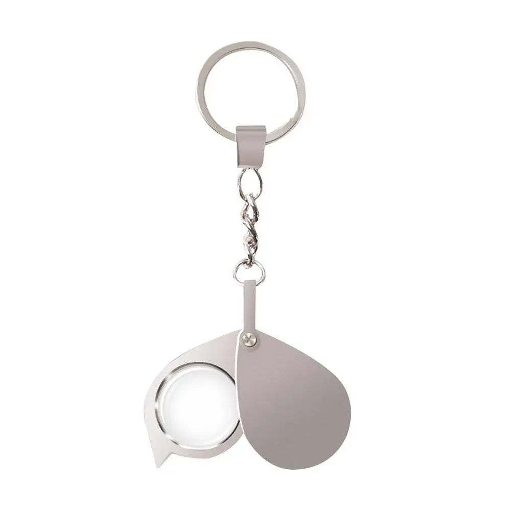 Professional HD Mini Magnifying Glass Lens Folding Magnifiers Key Chain Magnifiers 15X