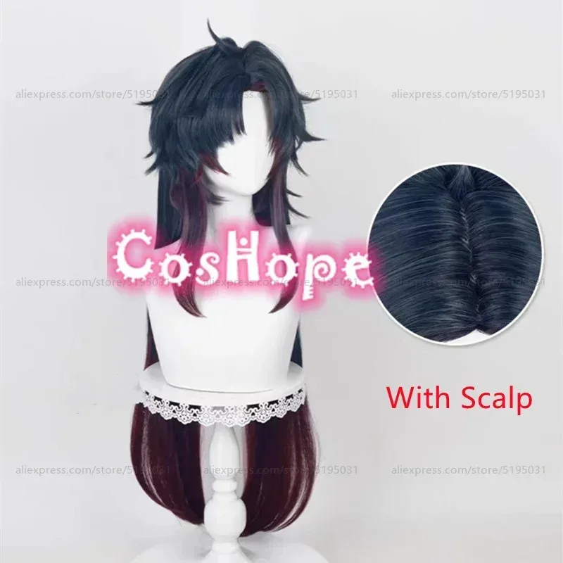 

Candy 2025Blade 90 см длинный темно-синий коричневый красный аниме косплей парик термостойкие синтетические парики