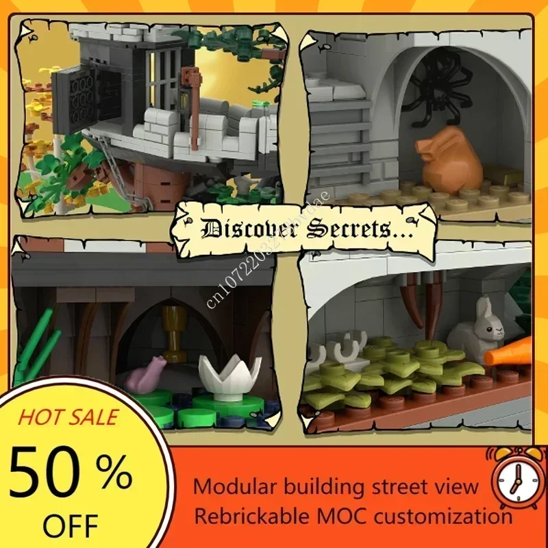 3877PCS Customized MOC Medieval Castle Medieval Street Model Custom Puzzles Technology  Creative Assembly Toys Kids Gifts