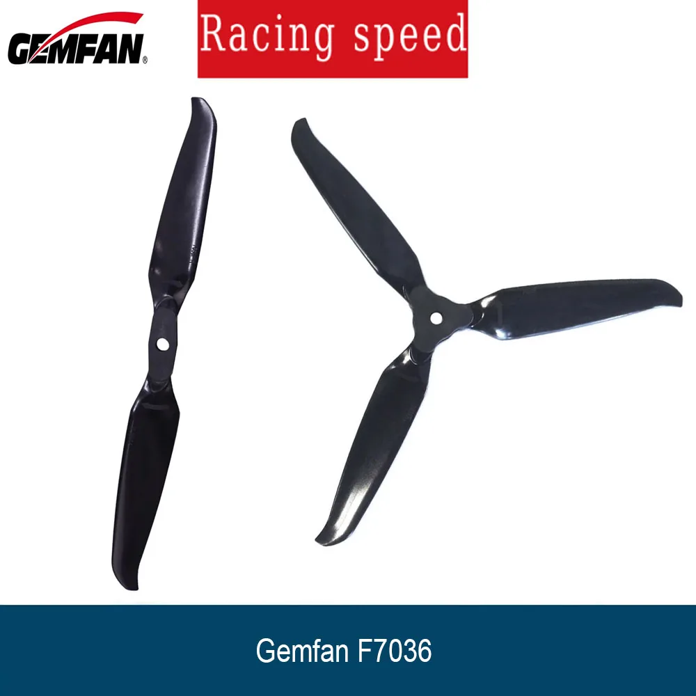 ใบพัดพับได้ Gemfan F7036 ขนาด 7 นิ้ว 2 คู่ แบบ 2 ใบพัด / 3 ใบพัด ทำจากใยแก้วไนลอน สำหรับโดรน FPV ระยะไกล 7 นิ้ว