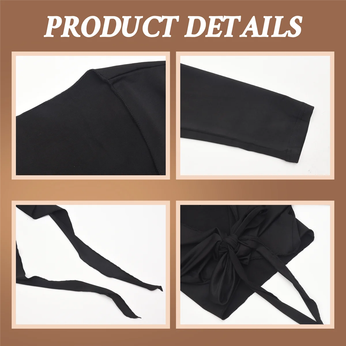 

ABNQ ЖЕНСКИЙ ЖЕНСКИЙ КАРДИГАНСКИЙ ТОП С ДЛИННЫМ РУКАВОМ - черный