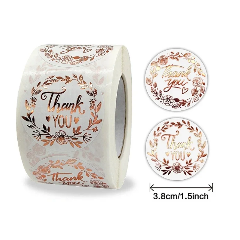 500 قطعة من ملصقات الشكر، ملصقات ملصقات بنمط الأزهار بحروف، ملصقات هدايا عيد الشكر، ملصقات لاصقة #3