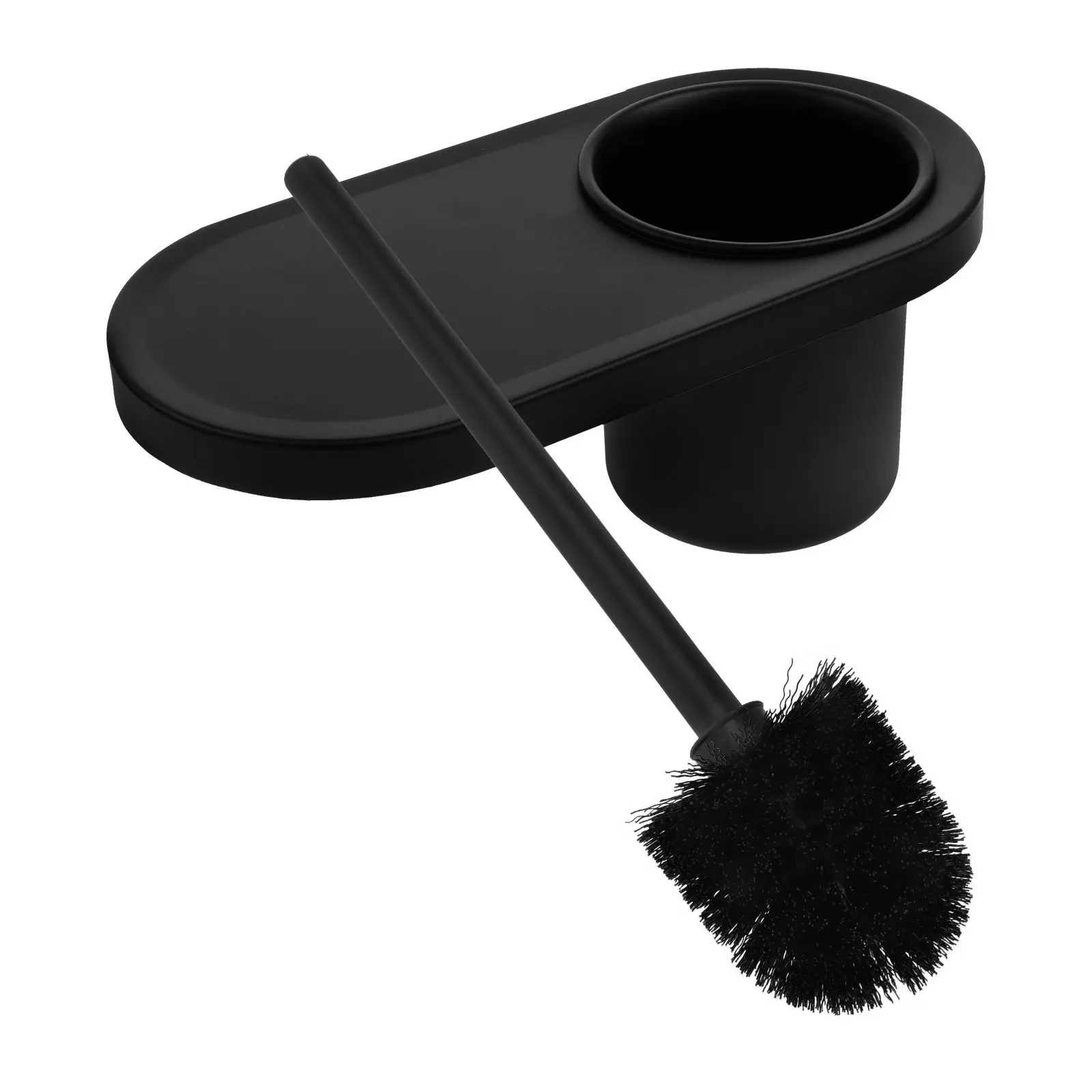 

Toilet Brush Set Aluminum Plastic Bathroom Organizer Long Handle Bowl Cleaning Storage Shelf Elegant Decor