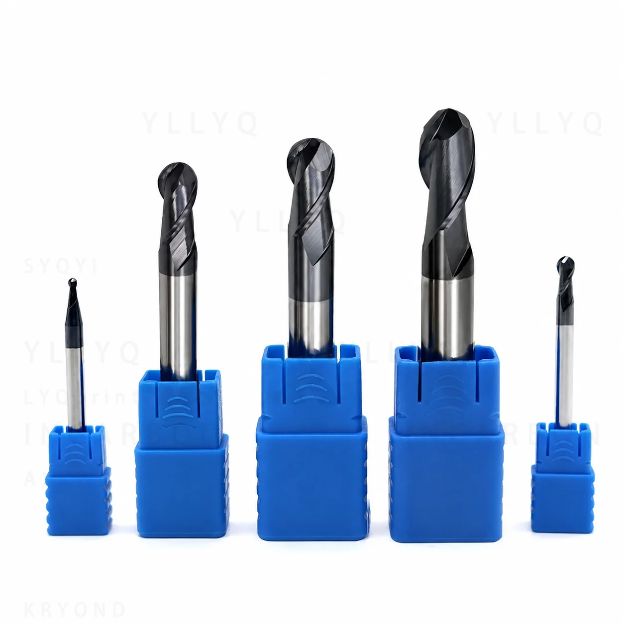 HRC50 Ball Nose End Mill Carbide CNC Milling Cutter Tungsten Steel Alloy Coated Tool for Mold Machining Metal Cutting Tool